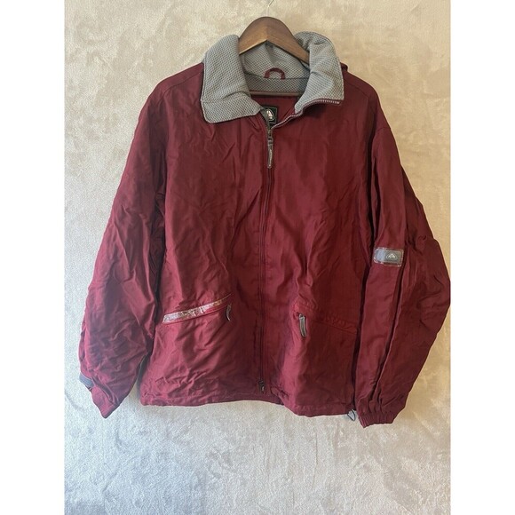 Nike ACG Jacket Men's L Red Nylon‎ Full Zip Hooded Vintage Windbreaker - Picture 1 of 7